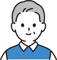 60代男性のイラスト（透析患者本人イメージ）
